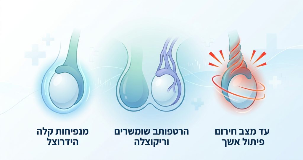 מנפיחות קלה ועד מצב חירום: המדריך המלא להתמודדות עם נפיחות באשכים