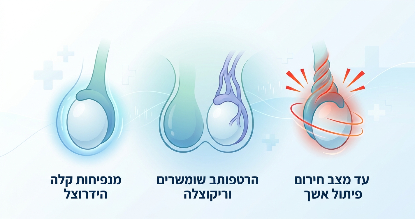 מנפיחות קלה ועד מצב חירום: המדריך המלא להתמודדות עם נפיחות באשכים